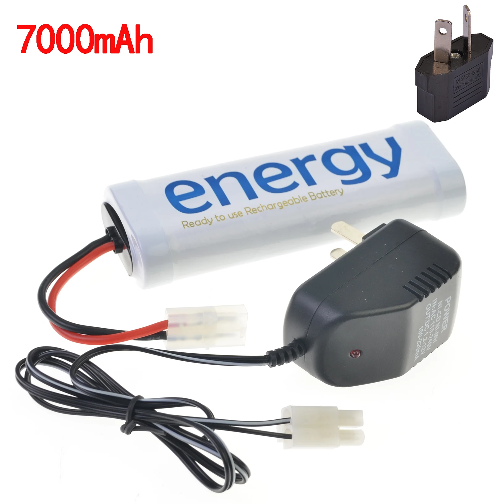 1x энергия 7,2 V 7000mAh Ni-MH аккумуляторная батарея белый+ зарядное устройство