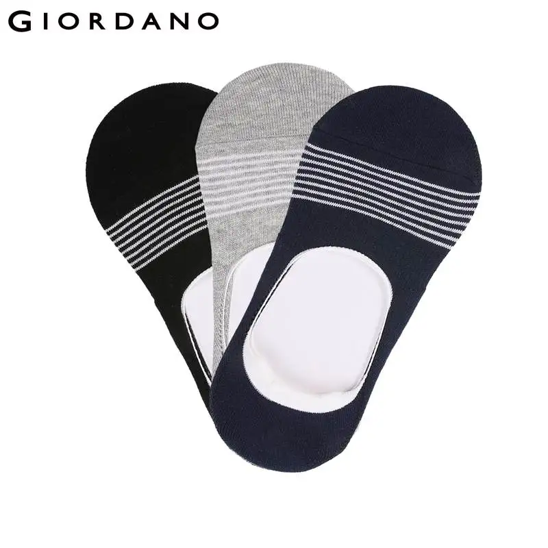 Giordano три пары коротких носков "лодочки" состоящих из хлопка и лайкры,имеется множество разных цветов,в комплекте идут три пары - Цвет: 11Black