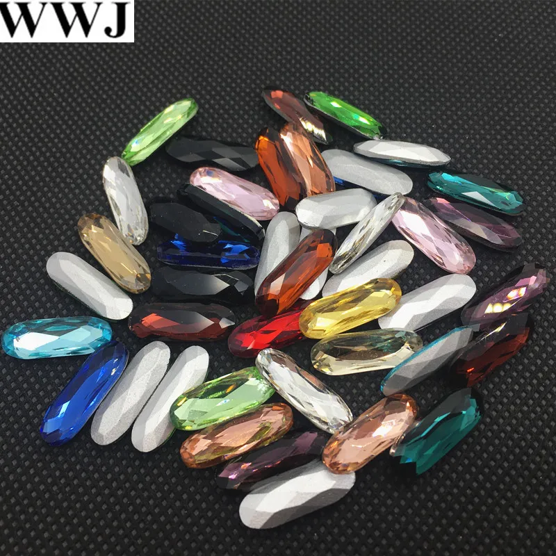 ALL colors All sizes 5x15mm 7x21mm Crystal Rhinestone Glass Long Classical Oval Pointback Stone For Clothing Decoration ALL colors All sizes 5x15mm 7x21mm Crystal Rhinestone Glass Long Classical Oval Pointback Stone For Clothing Decoration
