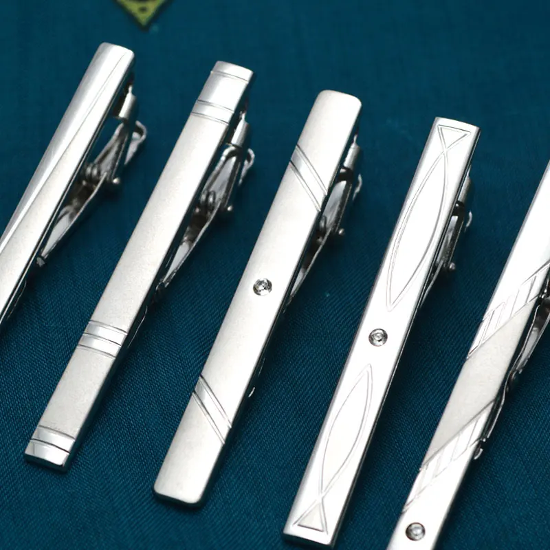 New Simple Metal Silver Tie Clip For Men Wedding Necktie Tie Clasp Clip Gentleman Tie Bar Crystal Tie Pin For Mens Gift New Simple Metal Silver Tie Clip For Men Wedding Necktie Tie Clasp Clip Gentleman Tie Bar Crystal Tie Pin For Mens Gift