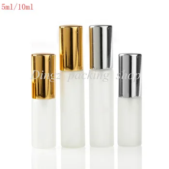 

50pcsX5ml/10ml empty perfume sprayer bottle 10cc frosted glass bottle refillable perfume atomizer