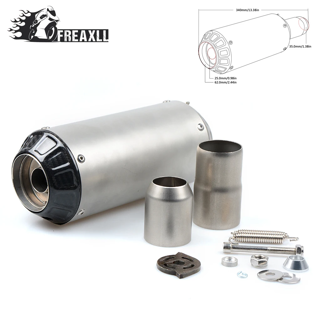 

36-51MM Universal Motorcycle Exhaust Carbon Motorbike Exhaust Pipes Bike Muffler for Yamaha YZF R6 YZF R1 mt07 T-Max 530 YZF R1