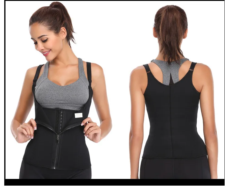 Shaper Waist Trainer Vest Corset Women Cincher Zipper Hook Body Shaper Cincher Tummy Control Slimming Underwear Push Up Shirt