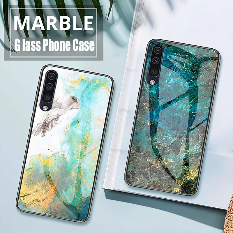 

Glass Marble Case For Samsung Galaxy A10 e A20E A30 A40 A50 A60 A70 Note 10 Pro 9 8 S8 S9 S10 Plus J4 J6 J8 A8 A7 2018 M20 Case