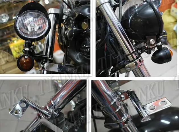Кронштейн для указателя поворота и точечного освещения вилка Kawasaki Vulcan Classic VN 400