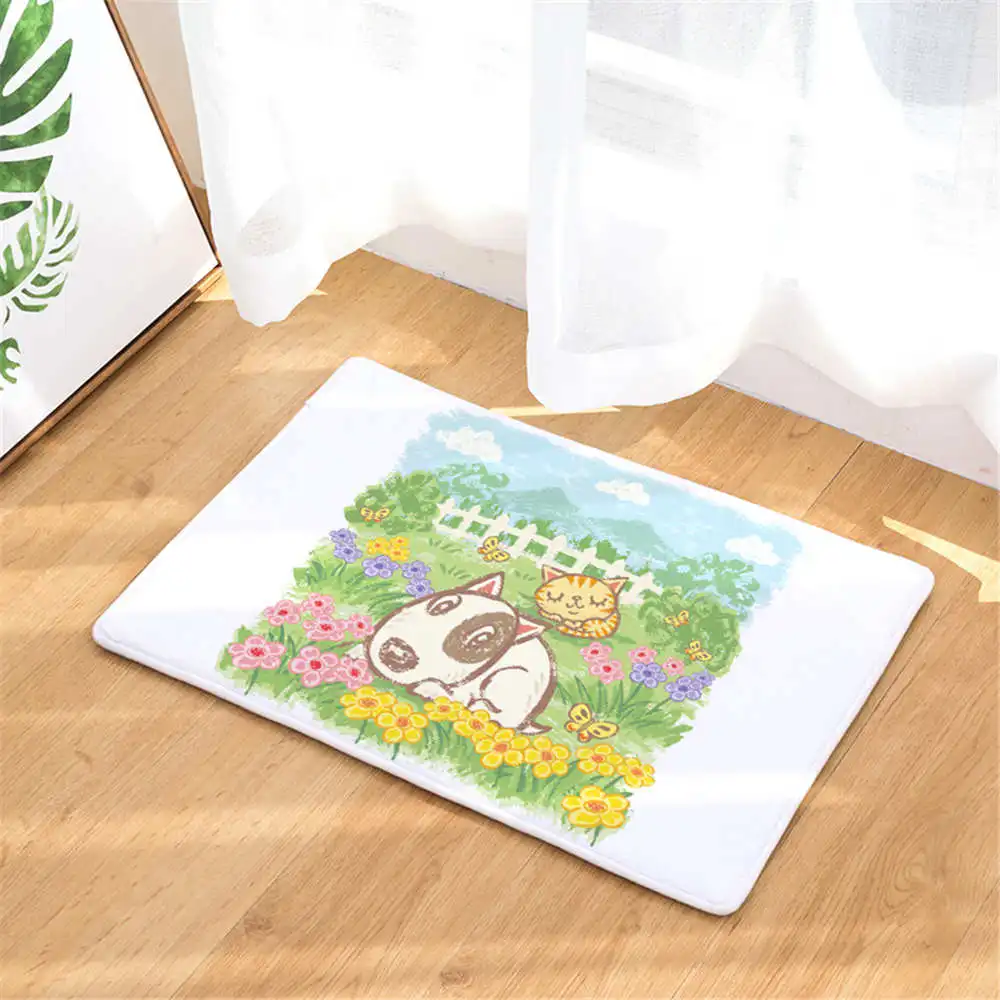 Коврик для кота собаки, коврик для ванной, коврик для пола, Придверный коврик для дома, Впитывающий Коврик для спальни, гостиной, коврик на кухню