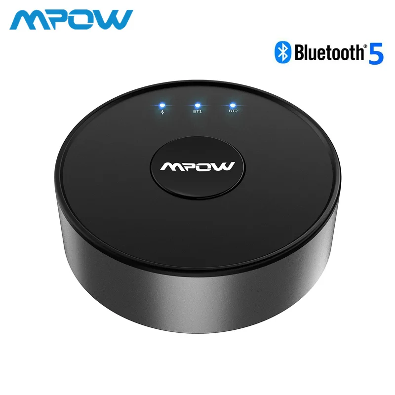 

Mpow BH261 Aptx HD Aptx-LL Bluetooth 5.0 Wireless Transmitter Audio AUX Adapter 15m/50ft Operation Range For TV Never Power Off