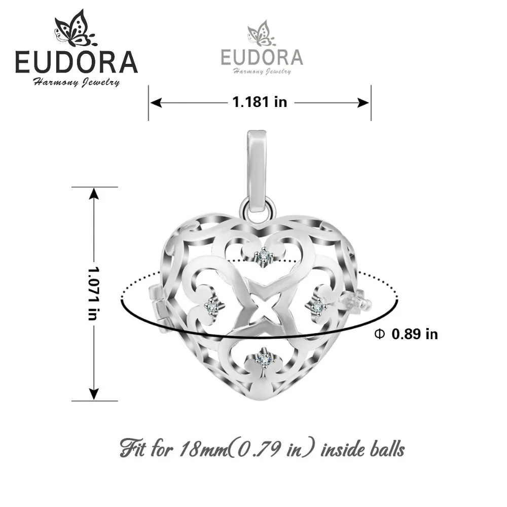 5 шт. ожерелье Eudora Harmony в форме шара сердце цветов подходящее для ожерелья с