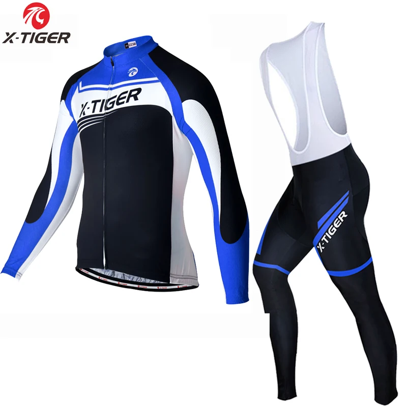 X-TIGER, сохраняющая тепло, комплект Джерси для велоспорта, Ropa Ciclismo Invierno, одежда для велоспорта, Зимняя Теплая Флисовая одежда для велоспорта, комплект для велоспорта - Цвет: Bib Cycling Set