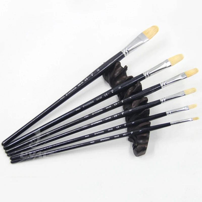 

6pcs/Set pig's bristles oil paint brush artists gouache acrylic paints paintbrush art supplies dotting pen art brush stationery