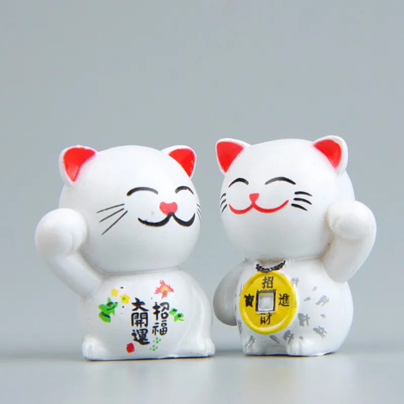 6 шт. мультфильм Lucky Cats микро пейзаж котенок фэн-шуй для дома садовые украшения миниатюры украшения подарок GPD8726