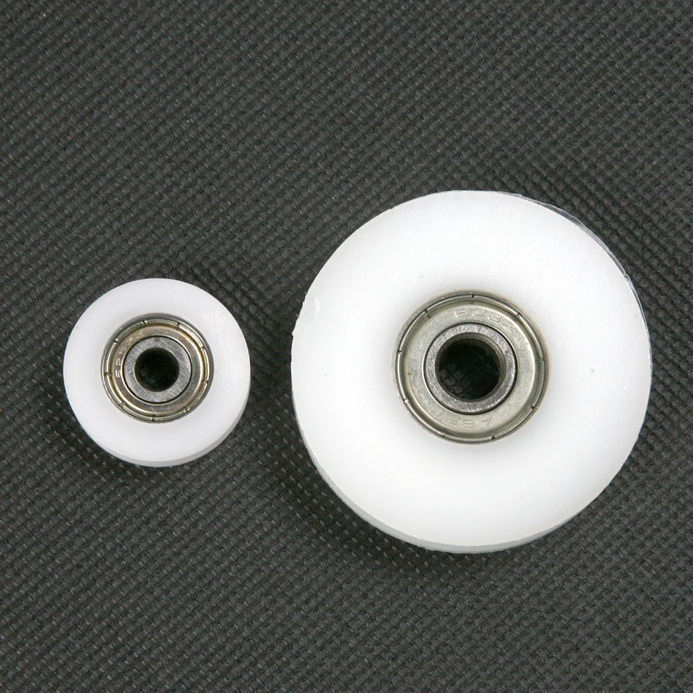 New 4PCS/Set Nylon Bearing with U Groove cover Rubber Pulley Bearing