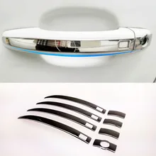FIT FÜR 2009 2010-2016 AUDI Q5 A4 CHROM EDELSTAHL TÜRGRIFF ABDECKUNG TRIM MOLDING CAP STYLING LÜNETTE OVERLAY GARNIEREN SCHUTZ