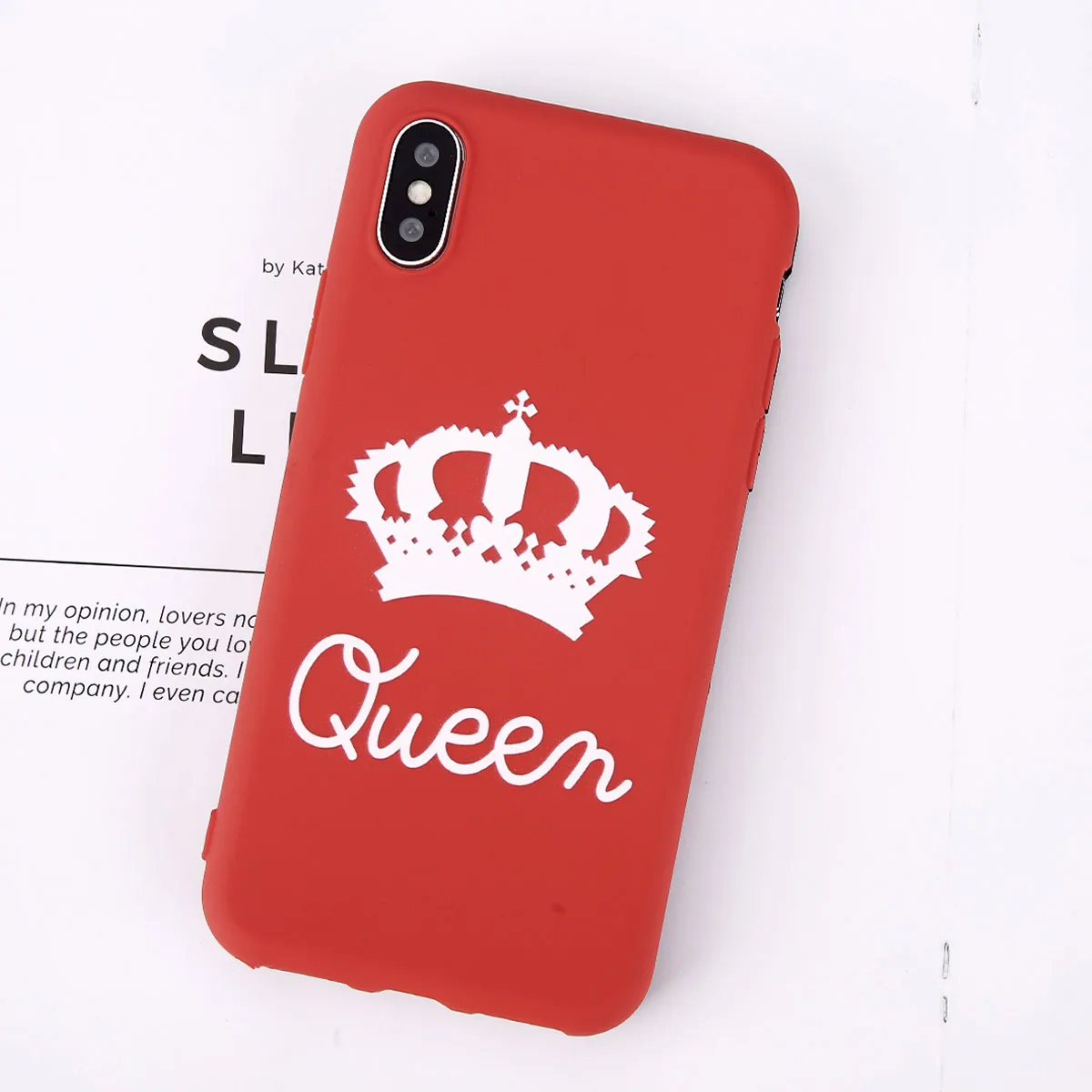Moskado King queen чехол для телефона для iphone 7 6 6s 8plus X XS Max XR пары шикарные модные симпатичные, из мягкого ТПУ чехол для iphone 11 5S SE - Цвет: Red Queen