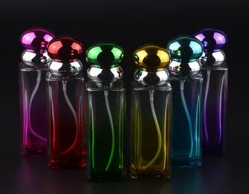 

2017 New 100pcs 30ml Colorfull Clear Glass Bottle Spray Perfume Bottle Glass Automizer Free Shipping