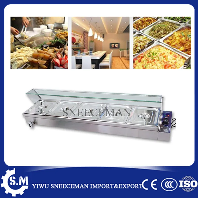 5pans lectric Stainless Steel Hot Food Warmer Buffet