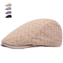 Модные Винтажные береты, шапки s для мужчин и женщин, повседневные, унисекс, весна-лето, хлопковые береты, шапки Boina, кружевные, Casquette, плоская шапка