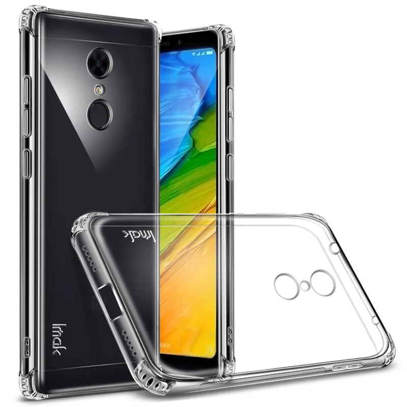

Xiaomi Redmi 5 Case Silicone Fundas IMAK Clear Crystal TPU Soft Back Cover Airbag Case For Xiaomi Redmi 5 Gift Screen Protector