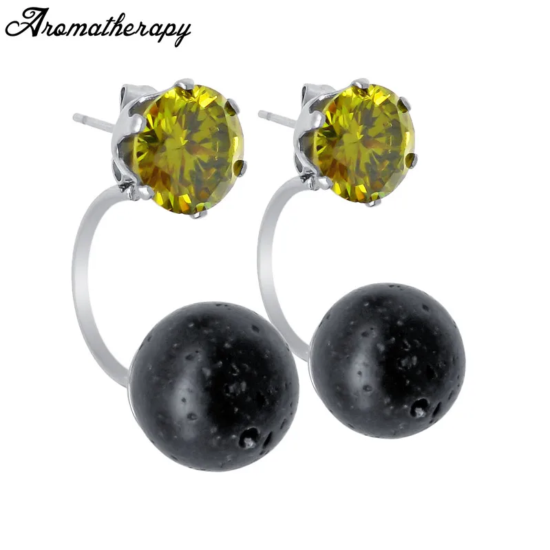 ZP-SS013-3 Lava Diffuser Earrings