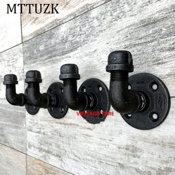 

MTTUZK Vintage Industrial Steam Iron Water Pipe Tap Wall Robe Hook Hat Rack Holder Coat Hanger Kitchen & Bathroom Accessories