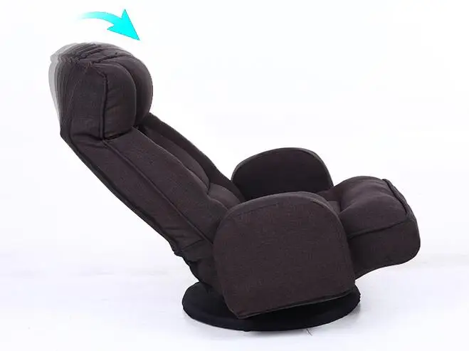  Adjustable Swivel Lazy Sofa Floor Armchair Large Video Gaming Chair 360 Degree Swivel Folding 6-Pos