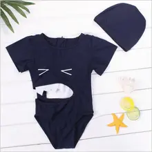 Импортные товары, детский купальный костюм для девочек, для малышей, горячая Распродажа, купальные костюмы с милым питомцем, Цельный купальник для девочек от 2 до 10 лет