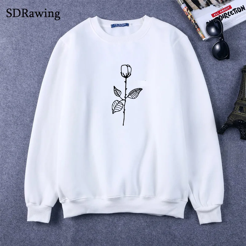New Girl Power Rose Print Women Sweatshirts Cotton Casual Funny Sweatshirts For Lady Top Hipster Tumblr Drop Ship New Girl Power Rose Print Women Sweatshirts Cotton Casual Funny Sweatshirts For Lady Top Hipster Tumblr Drop Ship