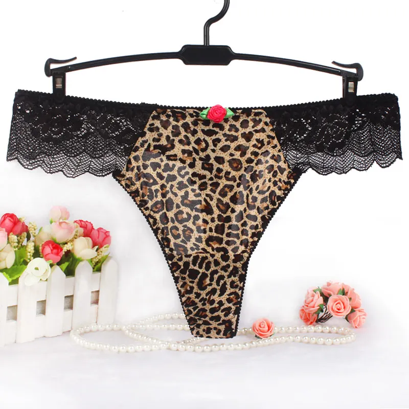 M L XL XXL XXXL женские сексуальные стринги Модные леопардовые кружевные трусики трусы