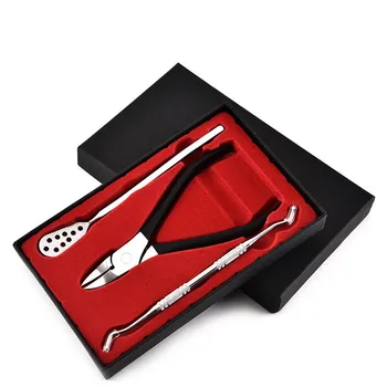 

3Pcs/set Stainless Steel Nail Sharp Edge Cuticle Scissors Dead Skin Removal Manicure Pedicure Tools kits With Case CO962