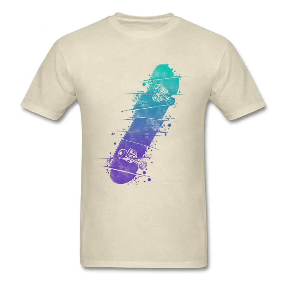 Funny Broken Skateboard Casual Short Sleeve Summer Tops Shirt Special Crew Neck Cotton Tee Shirt Boy Tshirts Top Quality Broken Skateboard beige