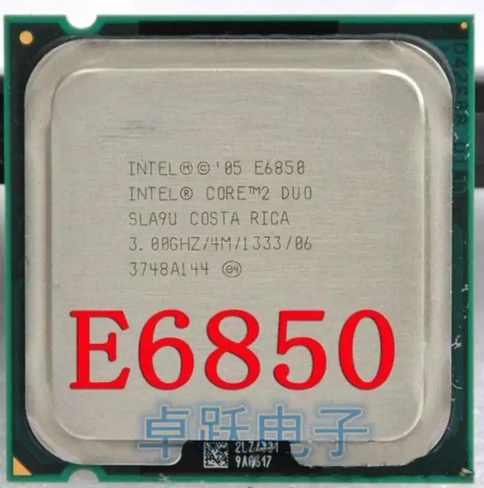 amd cpu Original lntel Core 2 Duo E6850 Desktop CPU 3.0GHz 4MB/1333Mhz processor LGA 775 latest processor