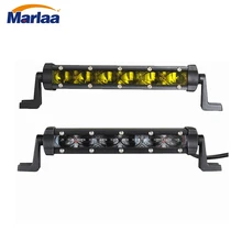 Marlaa 8 polegada 30w led única fileira mini 6d trabalho barra de luz ponto offroad condução lâmpada atv suv 4x4 4wd utv caminhão barco 12v 24v
