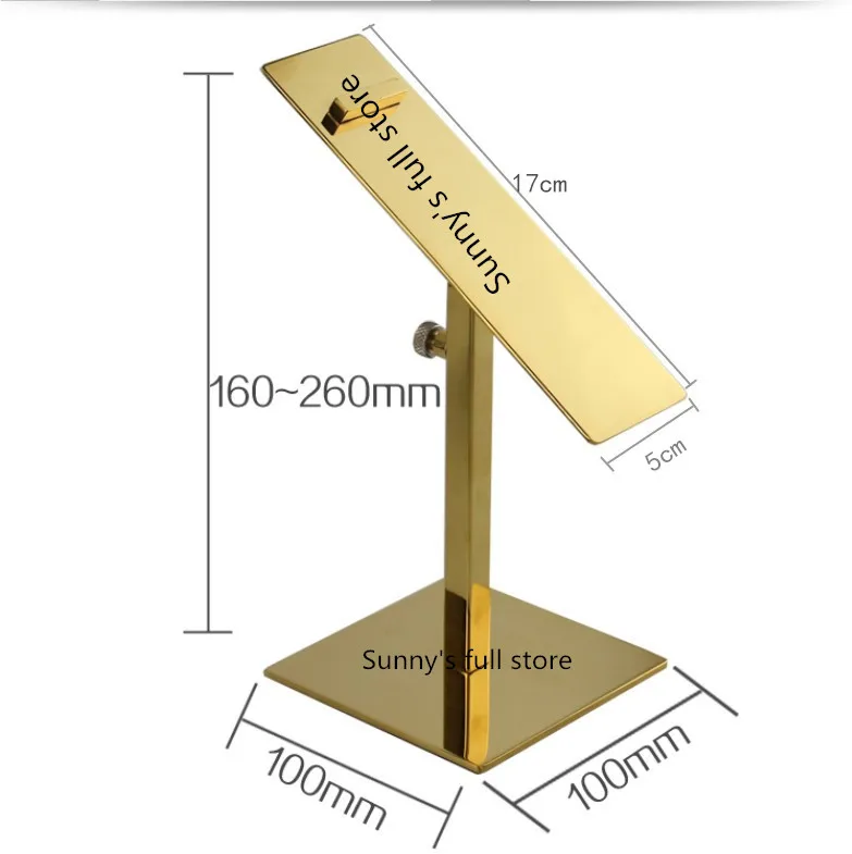 10 шт./упак. золото Метель для обуви из нержавеющей стали дисплей стойки для магазина экспресс
