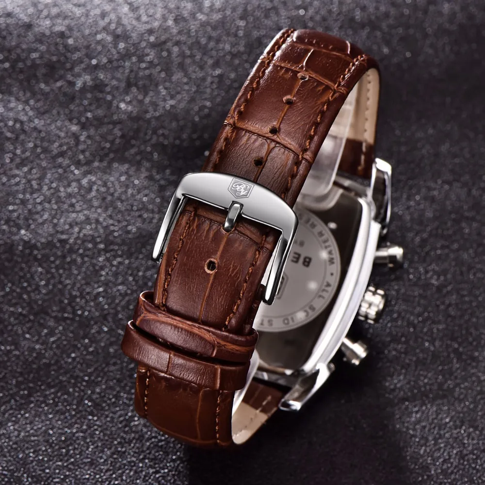 BENYAR спортивные военные мужские часы Топ люксовый бренд Мужские кварцевые часы с хронографом кожаные армейские мужские часы Relogio Masculino
