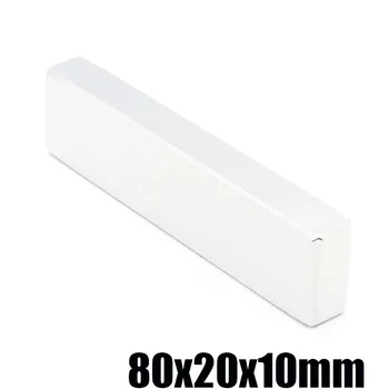 

1pcs 80x20x10 mm Rectangular Magnet 80*20*10 mm Suction Neodymium Magnets Sheet Neodimio Imanes Magneet Tape 80*20*10 mm