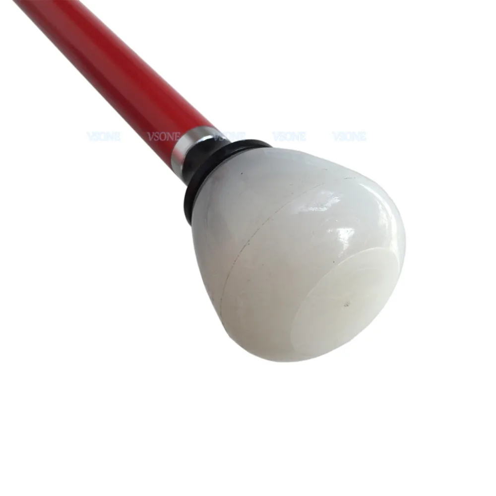 125 см-155 см, 7-алюминиевый профиль слепой тростник с черной ручкой, отражающий белый и красный, складная трость для слепых