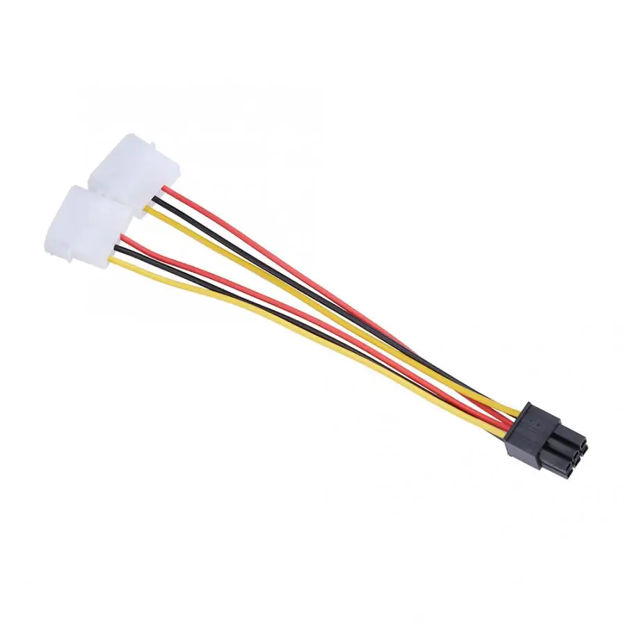 2 IDE Dual 4 Ppin Molex IDE Штекерный на 6 Pin женский PCI-E Y Molex IDE разъем адаптера питания для видеокарт аксессуары