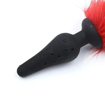 camaTech Silicone or Metal Butt Plug Cat Tail Anal Plug Rainbow Fake Fox Tail Anus Insert Stopper For Couple Buttplug Erotic Toy 3