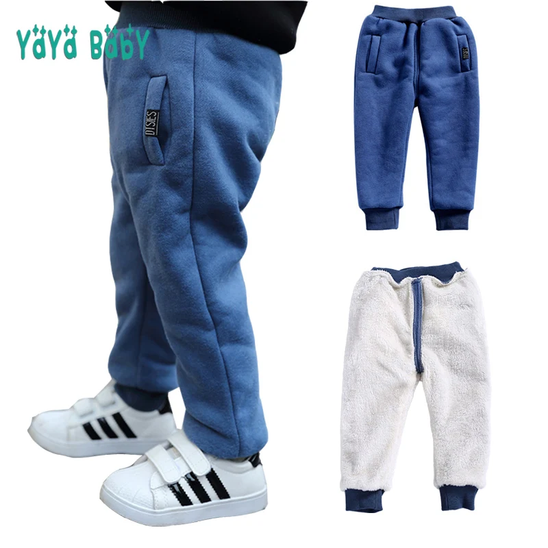 

Cotton Padded Kids Pants 2018 New Casual Elastic Waist Children Trousers Thick Warm Boys Pants Autumn Winter Girls Clothing