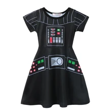 PaMaBa/платье «Звездные войны» для маленьких девочек; нарядная повседневная одежда с Анакином Скайуокером; детское платье для костюмированной вечеринки; платье рыцаря джедая