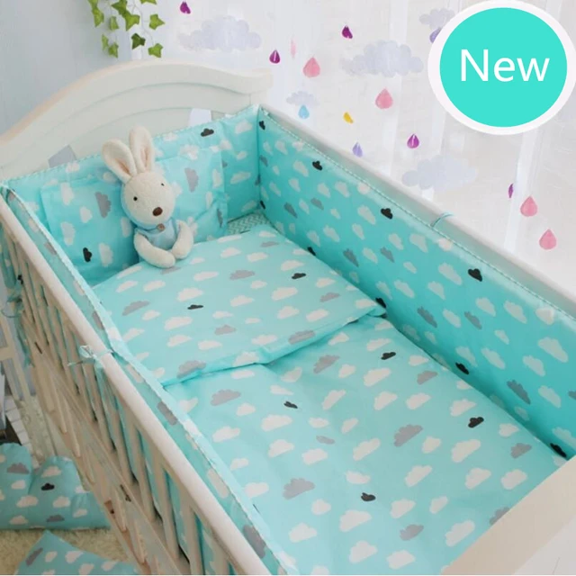 Soft Green Crib Bedding Set Newborn Baby Cot Bedding Quilt Pillow Bumpers Sheet Toddler Bed Liner Cot Bumper Nursery Bed Linen In Bedding Sets From Mother Kids