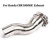 Motorcycle Exhaust Muffler Middle Connection Stainless steel Link Pipe Slip on For Honda CBR1000RR 2017 2018