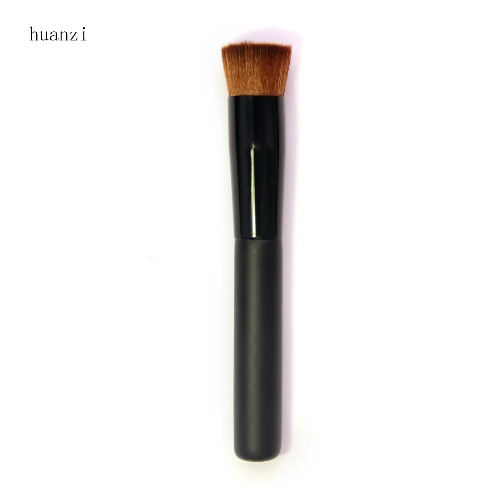 

black color Multifunction Pit Brush Flat Concave Angled Liquid Foundation makeup Brush H0028