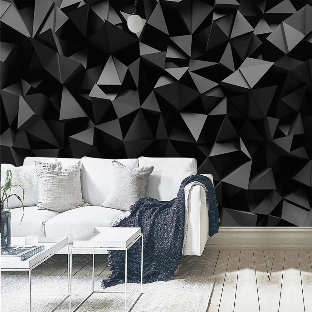 

Free Shipping Custom Wallpaper Modern Minimalist Personality Abstract Geometric Pattern Mural TV Background Wallpaper Bedroom
