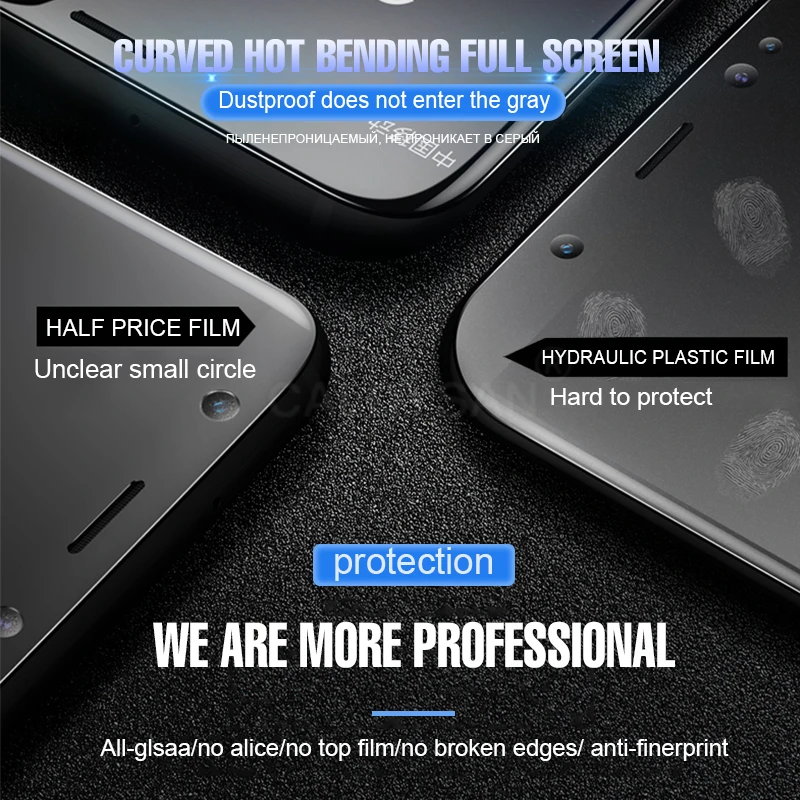 Гидрогелевая защитная пленка на весь экран для Samsung Galaxy S6 S7 Edge S8 S9 Plus Note 8 9 не