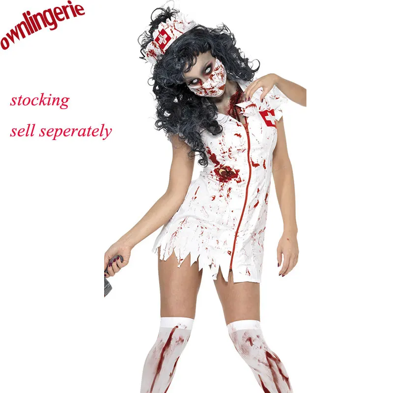 

halloween Costume M,XL Adult Ragged Sexy Scary Mummy Costumes blood Sexy nurse costumes for women cosplay zombie costumes