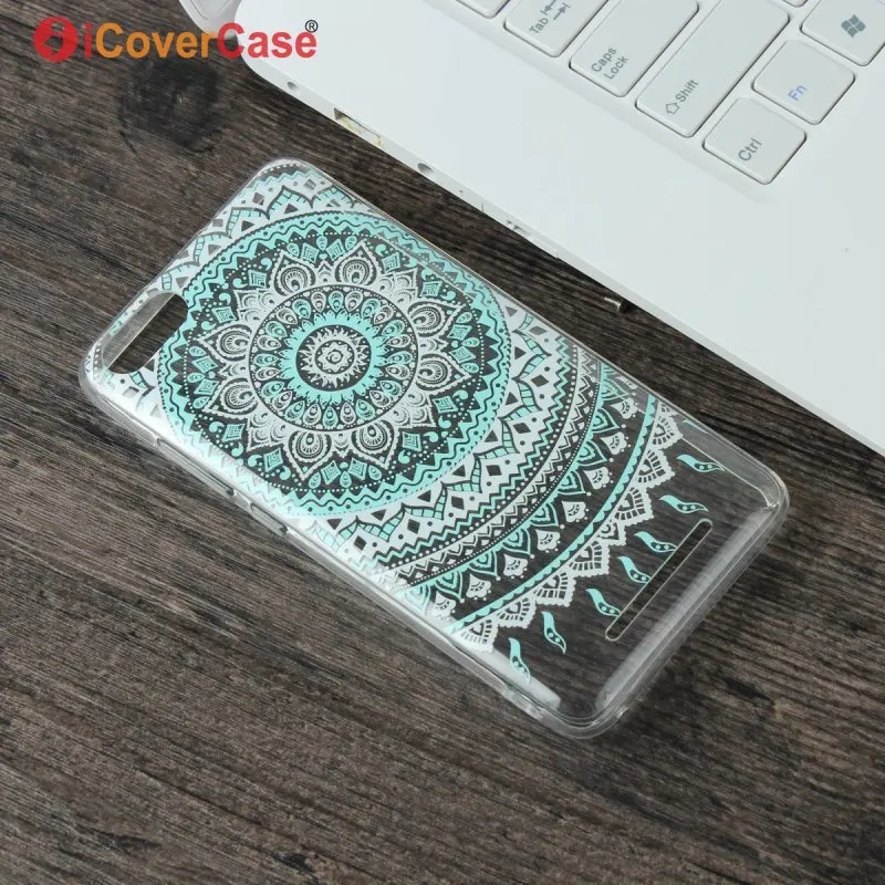 

Clear Cover For Wiko Lenny3 Soft Silicone Cases For Wiko Lenny 3 Mandala Flower Flexible TPU Skin Gel Phone Coque Etui Capinha