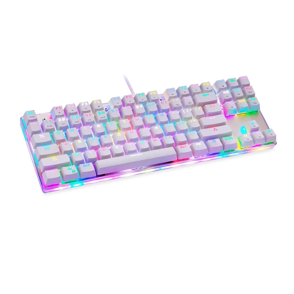 

BEHATRD K87s Wired Gaming Keypad Colorful Illuminated Backlight87 keys Usb Wired Gaming Backlit For Office Desk PC Computer #g4
