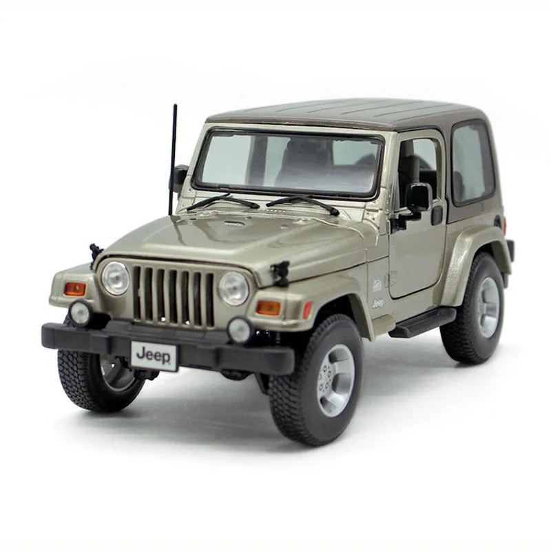 Коллекция 1/18 модели игрушек Jeep Wrangler цвета хаки литой родстер автомобиль новый