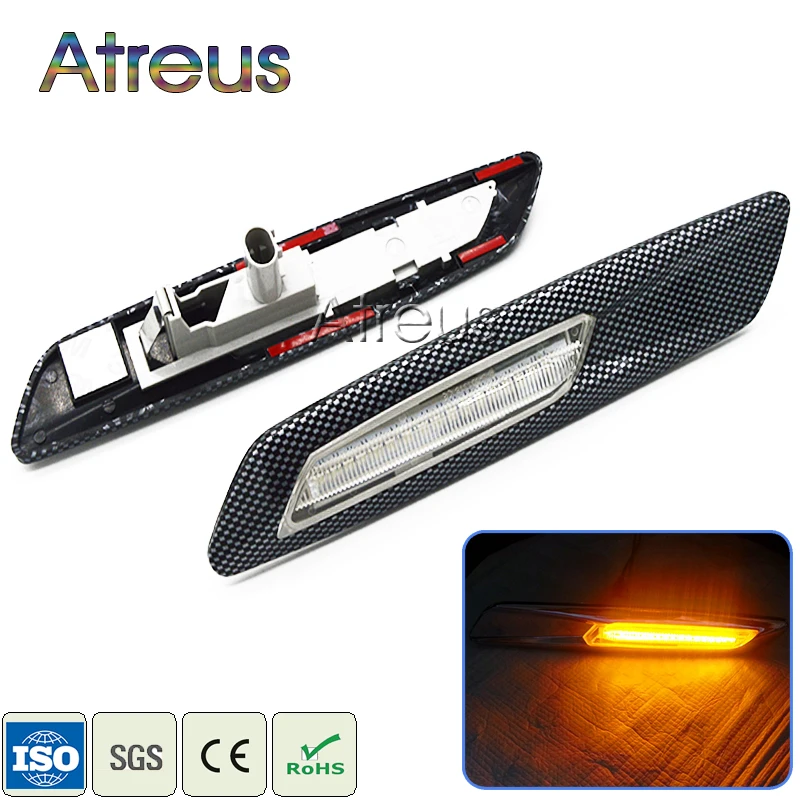 Atreus 2X Car LED Fender Side Turn Signals LED Marker Light 12V For BMW